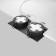 Building lamp Technical DL086-02-GX53-SQ-B, 2x15W, 22x11x4.5 cm, GX53, black color