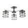 Rotondum chandelier 3x60W e27 chrome
