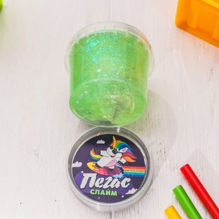 Slime "Pegas" broken glass, green, 90 g-2