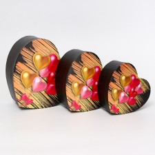 A set of boxes 3 in 1 heart 22*20*9/19*17*7.5/16*13.5*6 cm