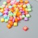 Beads for creativity plastic "White English letters" Color set 20 grams 0.4x0.8x0.8 cm