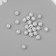 Beads for creativity plastic "Shard-zag" white-silver set 20 g 1x1x1 cm
