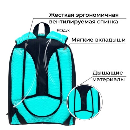 School backpack, 37 x 28 x 19 cm, Calligrata to "Robot"-3
