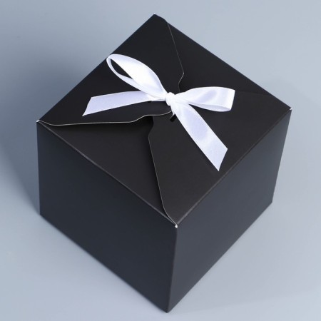 Gift folding box, packaging, “black”, 12 x 12 x 12 cm-3