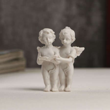 Polystone souvenir "Snow -white angels with the book" 5.7x4.4x3.3 cm