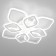 Ceiling Citilux "Romb" CL236180R, 8x13.1W, LED, white color