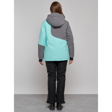 Ski jacket women's winter, size 56, turquoise color-18