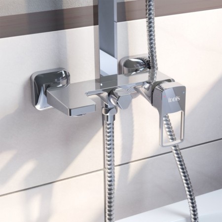 Shower mixer IDDIS BILD BILSB1Fi06, 350x200x1400 mm, with the upper shower, chrome-2