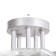Riana chandelier 5x40W E27 white, silver 57x57x23cm