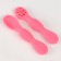 Set of children's cutlery, pink color