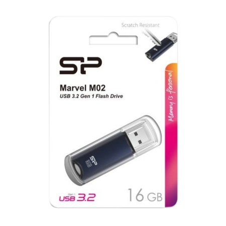 USB flash drive 16 Gb Silicon Power Marvel M02 Blue USB 3.0 / SP016GBUF3M02V1B