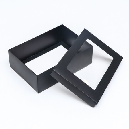Folding box "Black", with a window 21 x 15 x 7 cm-3