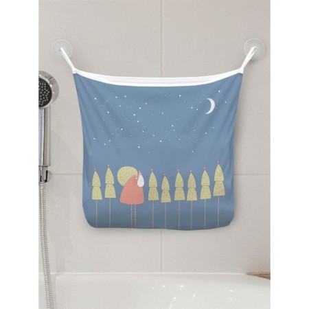 Organizer in a bath on suction cups “New Year's move”, for storing toys and little things, size 33x39 cm
