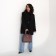 Women's bag El Masta with a zipper, outer pocket, long belt, coffee color