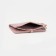 Women's wallet on the button, pink color