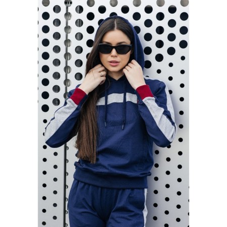 Female ishomine is a suit, size 44, dark blue color-1