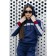 Female ishomine is a suit, size 44, dark blue color
