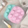 The form for baking the share "Sweets. Circle ", silicone, 27 × 22 × 3 cm, 9 cells (6 × 6 × 3 cm), color mix