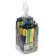 Ballic handle, automatic, line 1.0 mm, blue rod, with a rubber holder, MIX case (barcode on a piece)