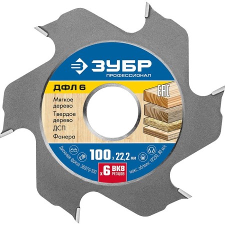 Disk cutter of the bison 36970-100, for lamella cutter, 6 teeth, 100 x 22 mm