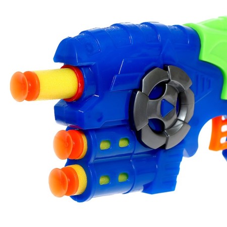 Blaster "Combat", shoots with soft bullets, color mix-4