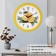 Watching clock, interior: kitchen, "orange", d-29 cm, yellow body