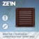 Ventilation grate Zein Lux RM1717kr, 175 x 175 mm, with a grid, metal, brown