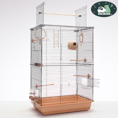 Birds Cage "Pigzon" No. 104-B, collapsible, 2 sections, 58 x 40 x 88 cm, beige