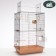 Birds Cage "Pigzon" No. 104-B, collapsible, 2 sections, 58 x 40 x 88 cm, beige