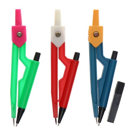 Circular plastic 120 mm with a mechanical pencil, in PVC, with slate, mix