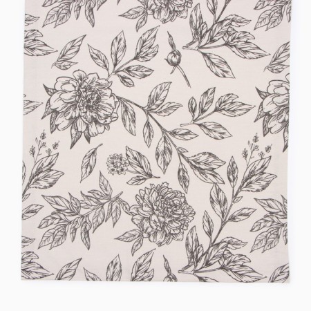 Black Flowers Table Table 40x149cm, 100% HL, sarzha 190 g/m2-3