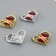 Decor for creativity metal, rhinestones "Heart in binding" MIX 2.7x2.2 cm