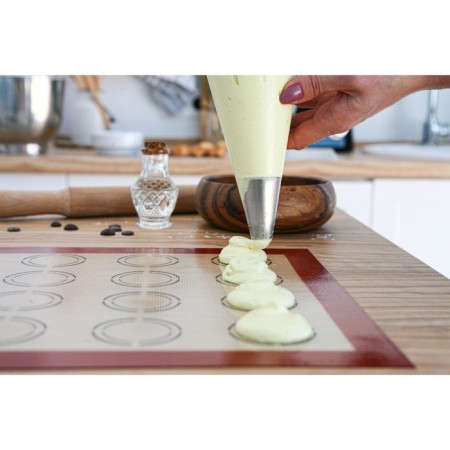 Reinforced rug of the Dolyana "Macaron", silicone, 42 × 29.5 cm, beige color-3
