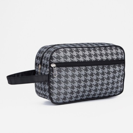 Lightning cosmetic bag, external pocket, gray color
