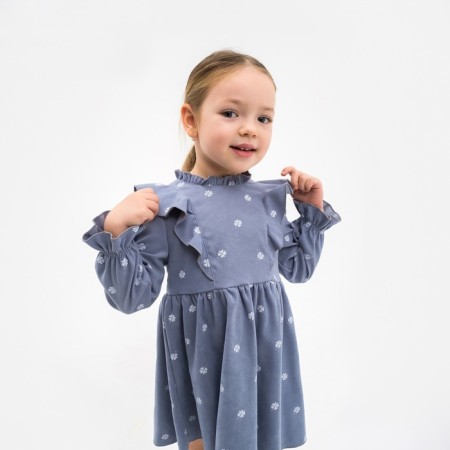 Baby dress KAFTAN "Leaflets", p. 36 (134-140), blue-4