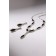 Set 2 objects: earrings, Kilence Listopad Subtle rhombus, Black and white color in silver, 45cm