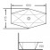 Grossman GR-3030 sink, hexagonal, 640 x 415 mm, white