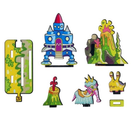 Wooden puzzle "Diorama. Space "-4