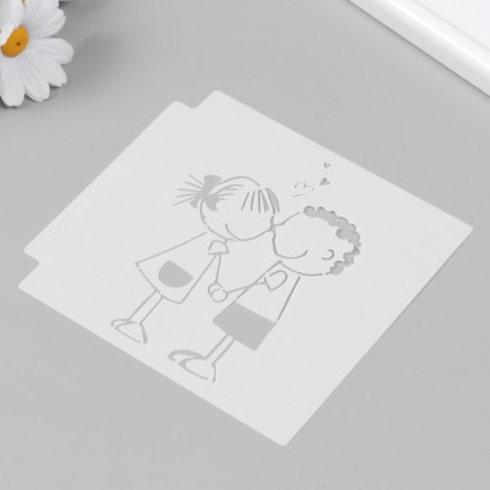 Stencil plastic "kids" set 6 pcs 13x13 cm-5
