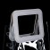Gift package from PVC white 20 x 18 x 10 cm