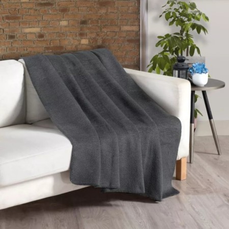 Arya Home Softy Plaid, size 150x200 cm, dark gray color