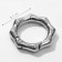 Karabin ring "Bamboo", d = 19/31 mm, thickness - 4 mm, 5 pcs, silver color