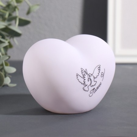 Nightlight "Heart" (pigeons) LED 3HLR44 8x11x7cm-2