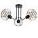 Svetogor chandelier "Light" 3x60W black 62x62x28cm