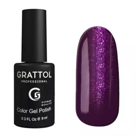 Grattol Color Gel Polish, No. 092 SHINING PLUM, 9 ml
