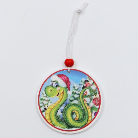 New Year! Set of suspensions in a wooden gift package, 12 pcs.-5
