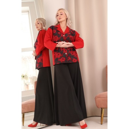 Female jacket, size 46, red color-10
