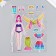 Plastic sticker "Dress the doll. Elf and unicorn" 15x20 cm