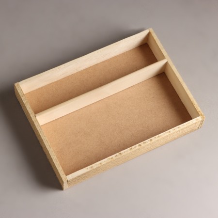 Wooden Kashpo, 27.5 × 20 × 4.5 cm "Patterns", 2 departments, engraving-2