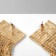 Hanging earrings with rhinestones "Waterfall" flowing, white color in gold, 16 cm